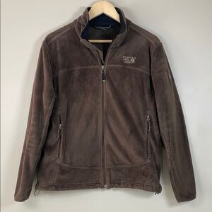 MOUNTAIN HARDWEAR Womens LG Chocolate Brown ZipUp Fleece Active Jacket Gorpcore